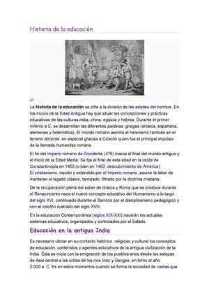 HISTORIA DE LA EDUCACION 