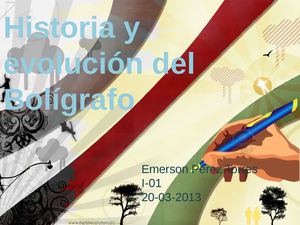 Evolucion del boligrafo