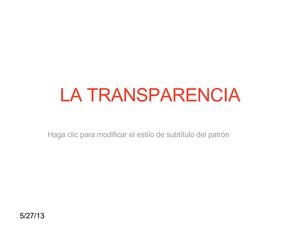 La Transparencia