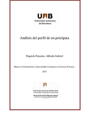 Análisis del perfil de un psicópata