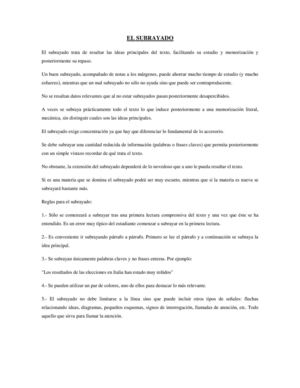 El subrayado PDF
