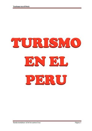 turismo en el peru 