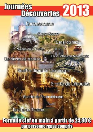  Sortie et  visite de  Grottes,Cabrespine, Limousis, Fontrabiouse, Trabuc, Maison de la Truffe