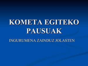 KOMETAK EGITEKO GIDA