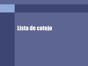 Lista de cotejo