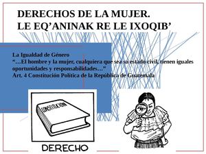 DERECHOS DE LA MUJER.
