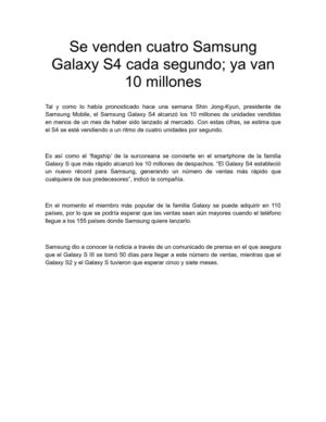 Se venden cuatro Samsung Galaxy S4 cada segundo