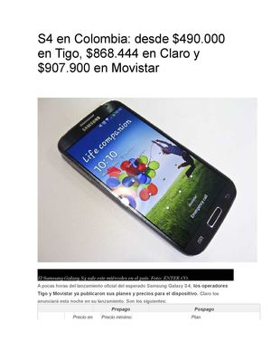 S4 en Colombia