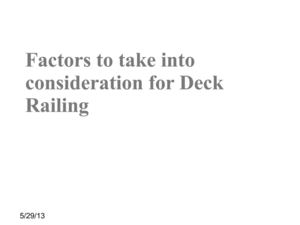 Calaméo - Factors to take into consideration for Deck Railing