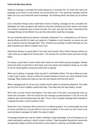 Massage Tips To Help You Receive The Best Massage Ever