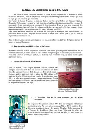 La figure du serial killer dans la littérature