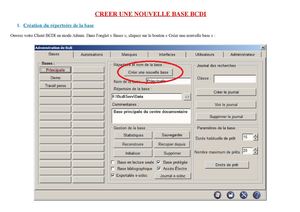 Créer une nouvelle base BCDI