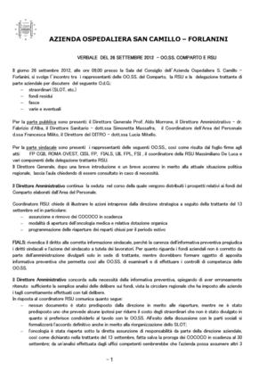 Verbale della Commissione Trattante