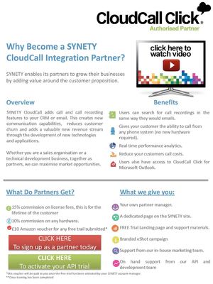 Why Become a SYNETY CloudCall Intergration Partner