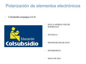 polarización electrónica...