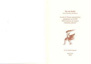 Irene Carretero del Barrio - En un hotel (2008, accésit ESO)