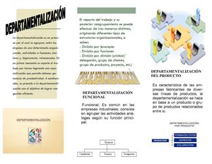 DEPARTAMENTALIZACION