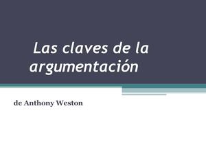 las claves de la argumentación-Anthony Weston