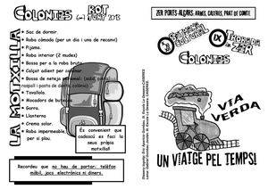 Díptic Setmana Cultural i Colònies ZER- 2013