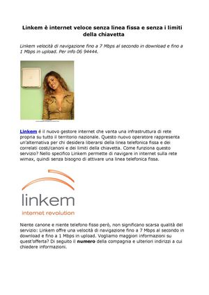 Linkem internet veloce senza linea fissa e senza i limiti della chiavetta