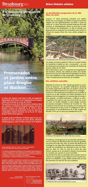 Guideà la découverte des quartiers de Strasbourg – Promenades et jardins 