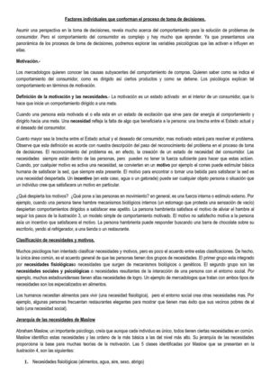 Factores individuales que conforman el proceso 