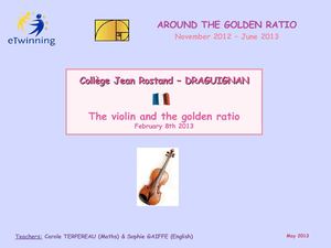 FRANCE - Around the Golden Ratio - The violin and the golden ratio
