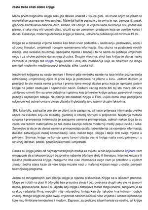 Zasto treba citati dobre knjige