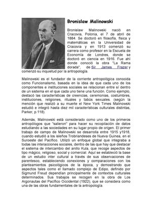 Bronislaw Malinowski