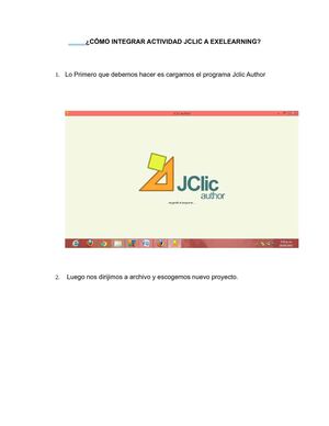 ¿Cómo integrar una actividad JClic a Exelearning?