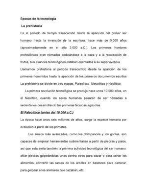 épocas de la tecnología 