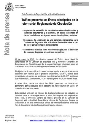 NUEVO REGLAMENTO DE CIRCULACIÓN