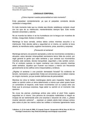 LENGUAJE CORPORAL