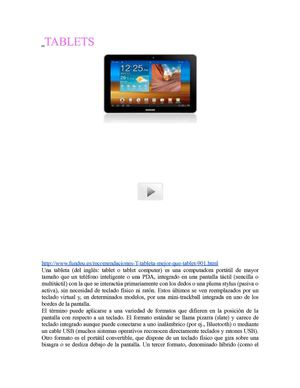 Los avances tecnológicos (Tablets)