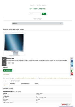 Monitoare second hand lcd Nec 1570nx