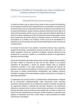 Libro digital ¨El currículo oficial de Conocimiento del Medio (BOE y BOJA)¨