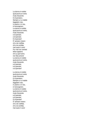 La donna è mobile en pdf