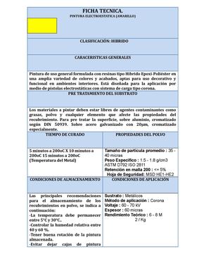FICHAS TECNICAS