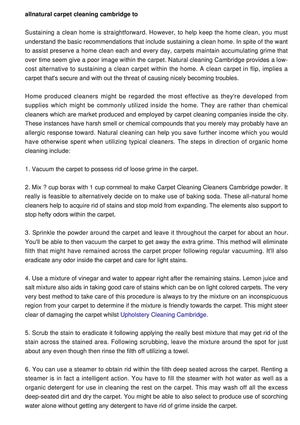 All-natural Carpet Cleaning Cambridge for the home carpet