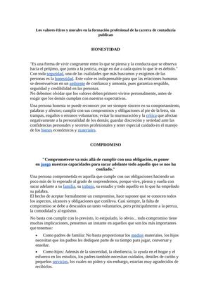 Principios de la ética profesional de contador publico