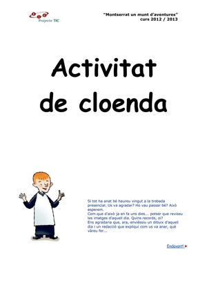 Activitat cloenda