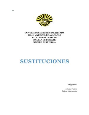 sustituciones. derecho civil venezolano 