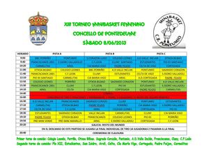 Calendario de partidos do Torneo de Pontumio 2013