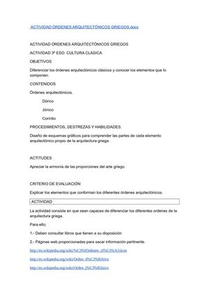 1.-  ACTIVIDAD ÓRDENES ARQUITECTÓNICOS GRIEGOS