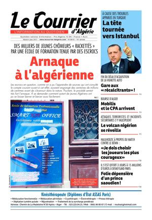 Le Courrier d'Algérie du mardi 4 juin 2013