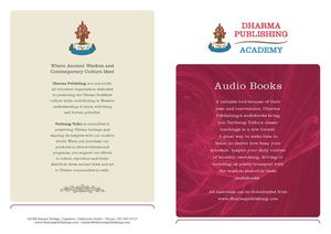 Dharma Publishing Academy AudioBooks Brochure