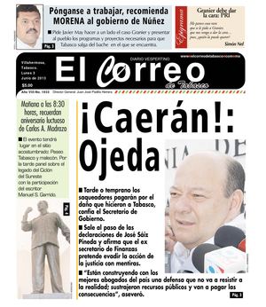Lunes 03 de Junio del 2013. El Correo de Tabasco