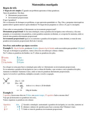 matematica mastigada-regra de três