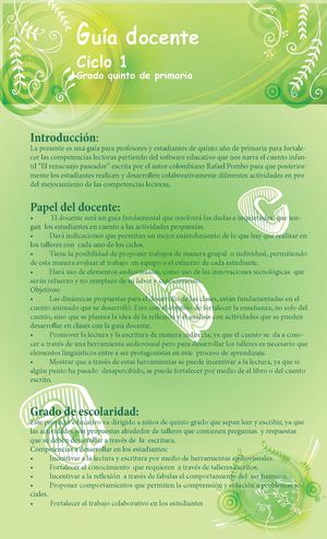 Guía estudiantil y docente de El renacuajo paseador
