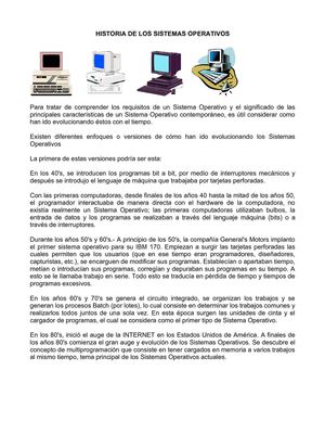 HISTORIA DE LOS SISTEMAS OPERATIVOS